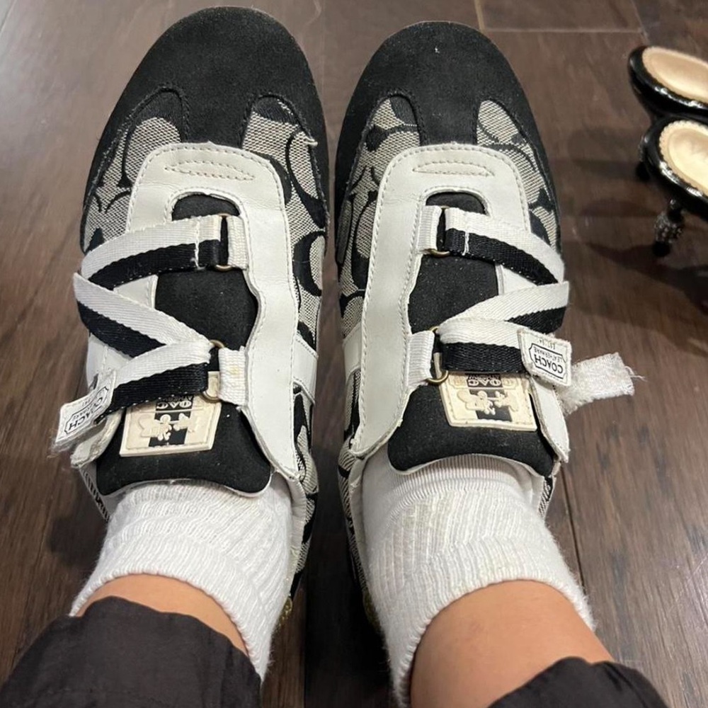 Coach Black and White Signature Logo Sneakers